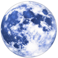 AI generated Full Super Moon. Blue White. png