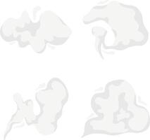 Cartoon Smoke Cloud Icons. Comic Clouds Element. Vector Illustration