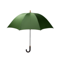 ai généré vert parapluie isolé sur une transparent Contexte. png