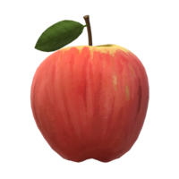 apple 3d rendering png