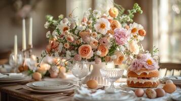 AI generated Bundt Cake on Cake Plate photo