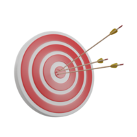 3d Arrow hit the center of target png