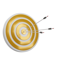 3d Arrow hit the center of target png