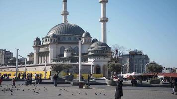 Turkey istanbul 24 june 2023. A mosque in the city of istanbul. Taksim mosque video