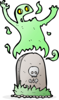 cartoon ghost rising from grave png