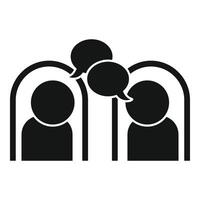 Avoid contact distance talk icon simple vector. Virus prevention vector