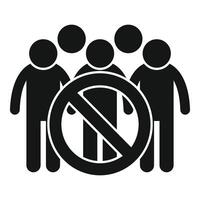 Avoid group of people icon simple vector. Social distance virus vector