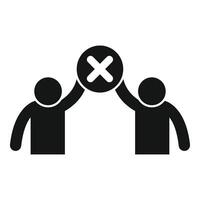 Avoid victory hand shake icon simple vector. Home precaution vector