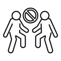 Avoid group dance icon outline vector. Contact precaution vector