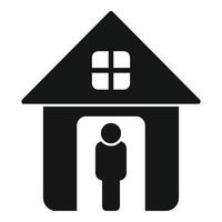 Home isolation icon simple vector. Avoid social contact vector