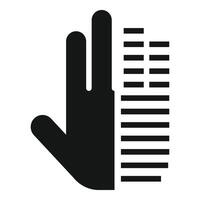 Half palm scanning icon simple vector. Database identity vector