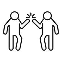 People street clap icon outline vector. Avoid contact vector