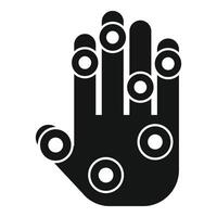 Palm verification icon simple vector. Scanner security vector