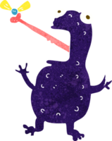 sapo venenoso dos desenhos animados pegando mosca png