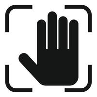 Palm verification icon simple vector. Bio smart scan vector