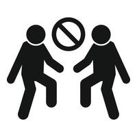 Avoid group dance icon simple vector. Contact precaution vector