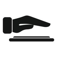 Scan hand palm icon simple vector. Individual identification vector