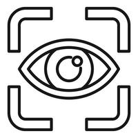 Scan iris eye icon outline vector. Access data system vector