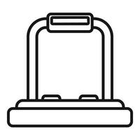 Vr platform icon outline vector. Digital virtual projection vector