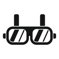 cinematográfico vr lentes icono sencillo vector. ciber juego futuro vector