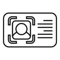 Id card recognition icon outline vector. Individual detect vector