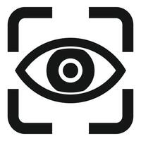 Scan iris eye icon simple vector. Access data system vector