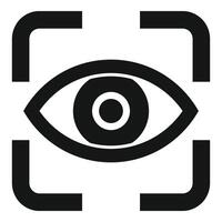 Scan iris eye icon simple vector. Access data system vector