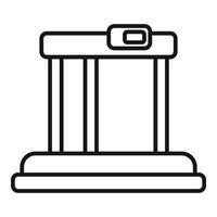 Media vr platform icon outline vector. Device display vector