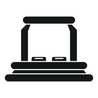 Vr interface platform icon simple vector. Cyber social program vector