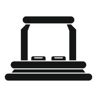 Vr interface platform icon simple vector. Cyber social program vector