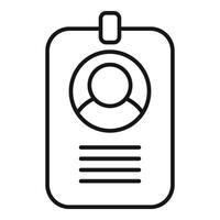 Id card planner icon outline vector. Scan verification code vector