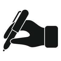 Writing signature icon simple vector. Check data face vector