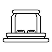 Vr interface platform icon outline vector. Cyber social program vector