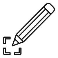 Pen handwriting access icon outline vector. Human security vector