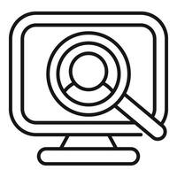 Access computer person icon outline vector. Scan check data vector