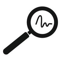 Search handwriting signature icon simple vector. Detect privacy vector