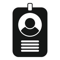 Id card planner icon simple vector. Scan verification code vector