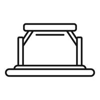 Interface vr platform icon outline vector. Game tech cyber vector
