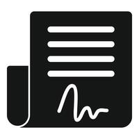 Scanner paper check icon simple vector. Detect privacy vector