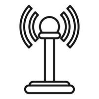 Security alarm icon outline vector. Prevent intrusion vector