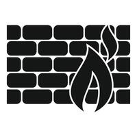 Firewall stop theft icon simple vector. Security software vector