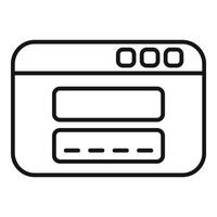 Password access icon outline vector. Secured control digital vector