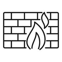 Firewall stop theft icon outline vector. Security software vector