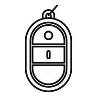 Secured remote control icon outline vector. Access vehicle vector