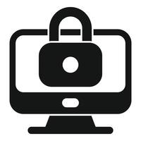 Lock online secure icon simple vector. Hacker software vector