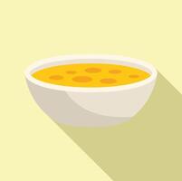 Eat cream soup icon flat vector. Repast savory vector