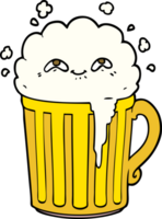 contento cartone animato boccale di birra png