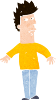 Cartoon besorgter Mann png