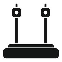 Sticks vr platform icon simple vector. Social media device vector