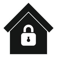 Home lock access icon simple vector. Secure stop theft vector